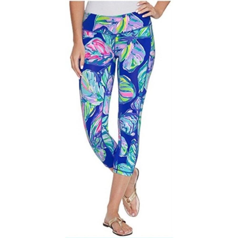 Lilly Pulitzer VGUC-Weekender Cropped Leggings Casa Del Sol Size M